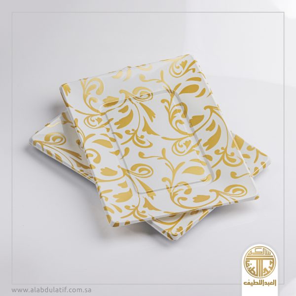 طقم صحون بلاستيك منقوش 6ح