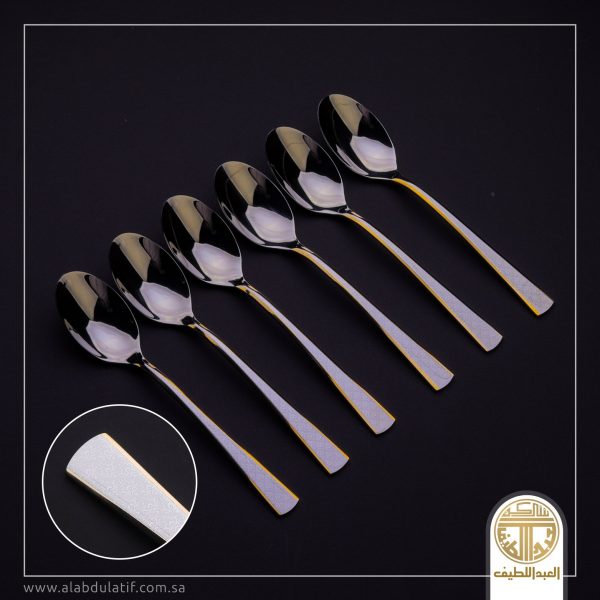ملاعق اكل ذهبي بنقشه