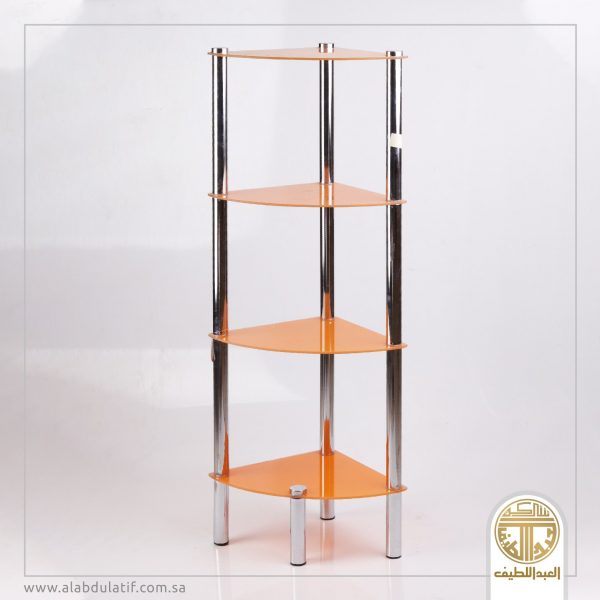 طاولة زجاج 4 أدوار مثلث  برتقالي