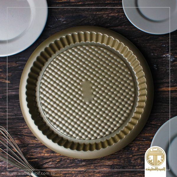 صينية كيك مدوره ذهبي