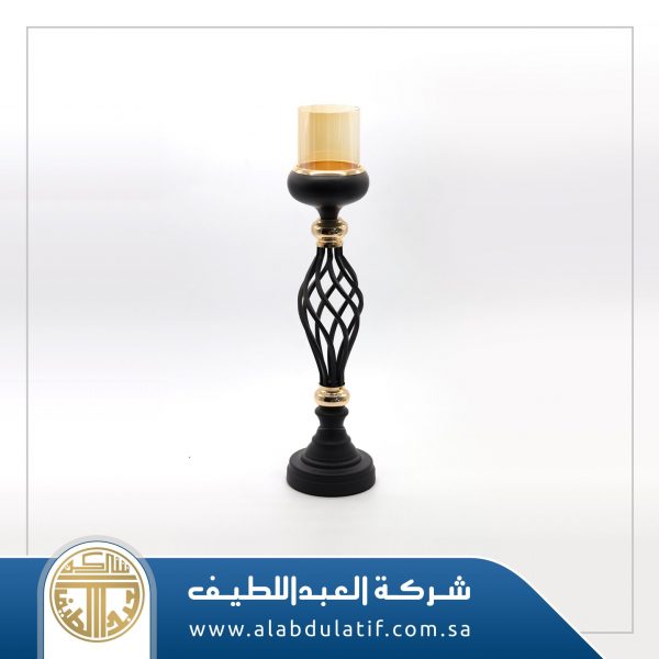 شمعدان اسود ذهبي