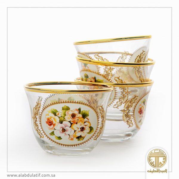 طقم فناجين زجاج 12 حبة تركي