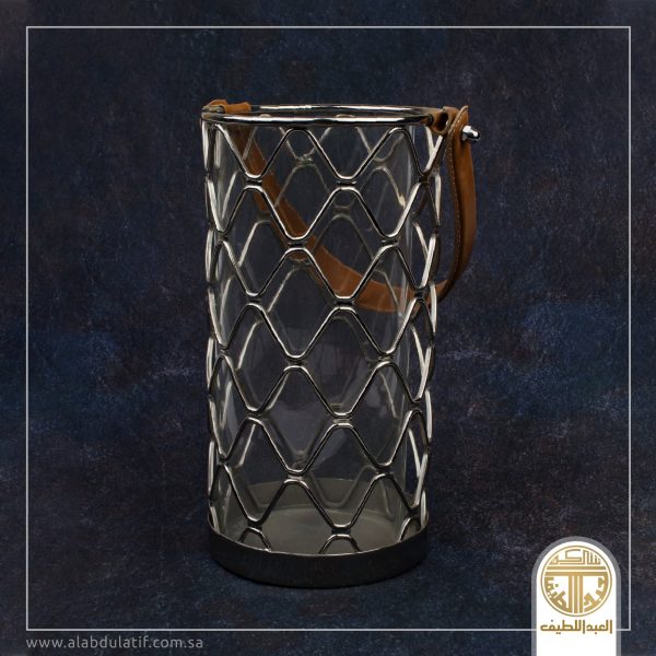 شمعدان استيل بيد جلد