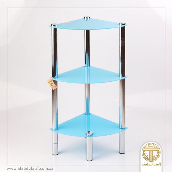 طاولة زجاج 3 أدوار مثلث سماوي