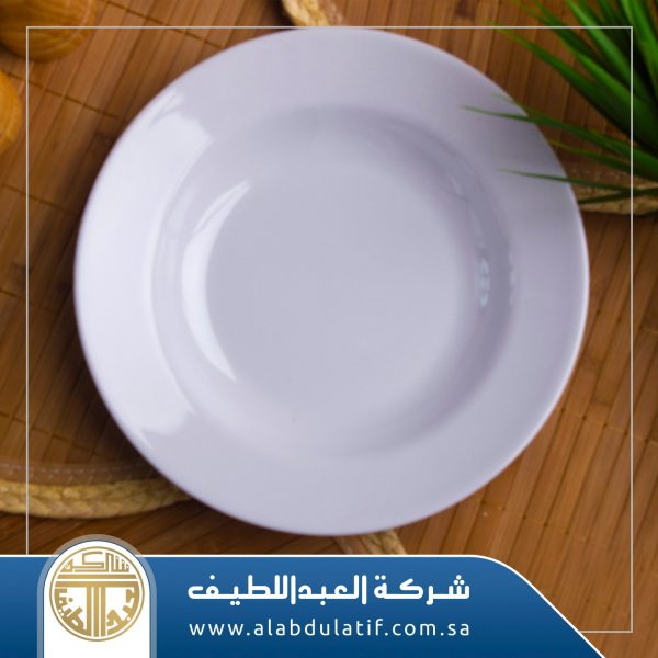 صحن ميلامين دائري ابيض