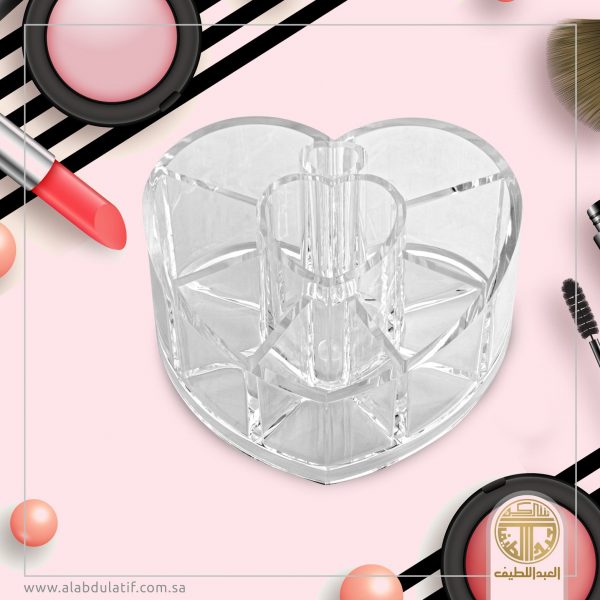 استاند مكياج اكرليك شكل قلب