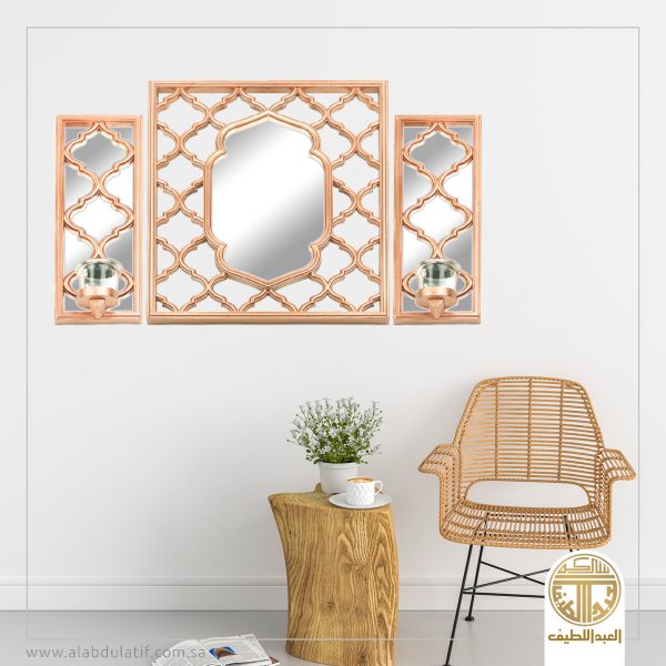 طقم شمعدان بمرايه 2ح