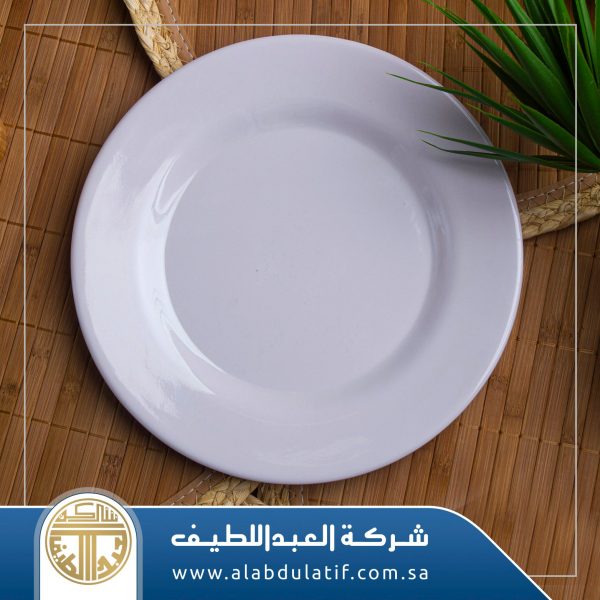 صحن ميلامين دائري ابيض