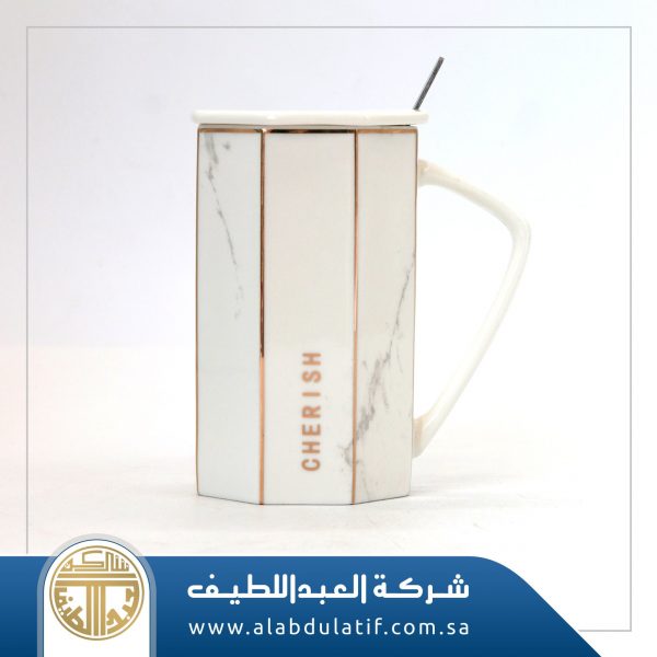 كوب سيراميك بغطاء