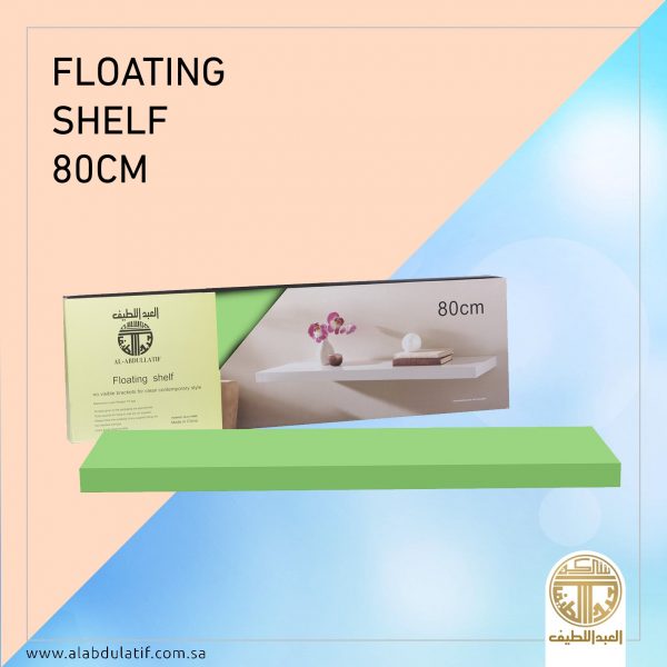 رف خشب ملون مستطيل 80×23