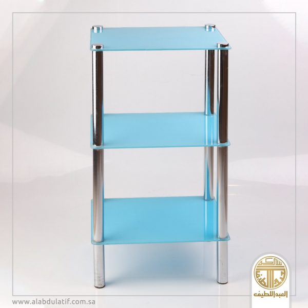 طاولة زجاج 3 أدوار مستطيل سماوي