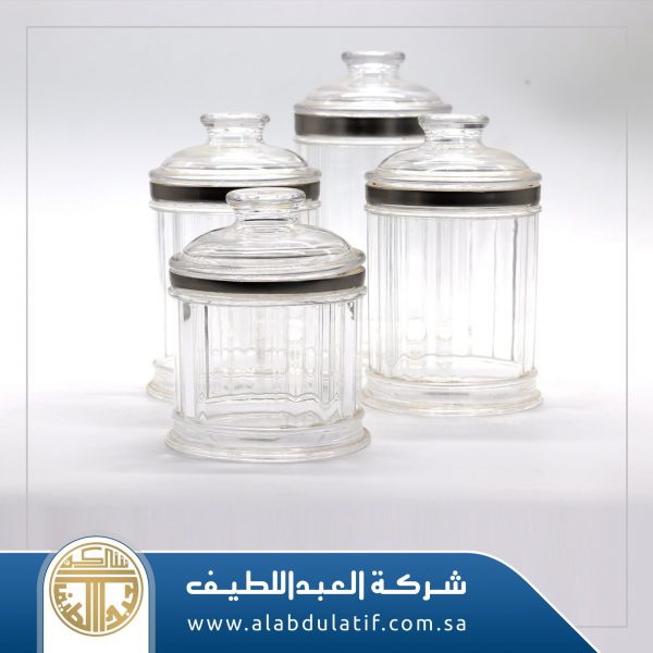 طقم علب بهارات فضي 4 حبات