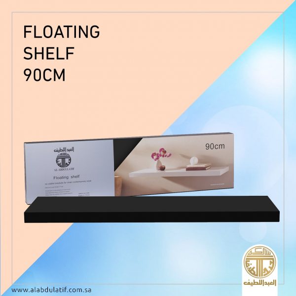 رف خشب ملون مستطيل 90×23