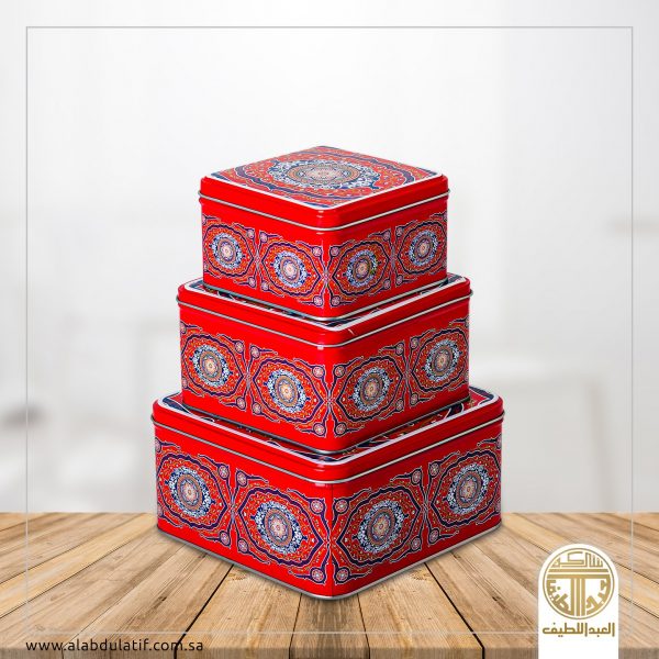 طقم علبه حديد مربع 3 حبات