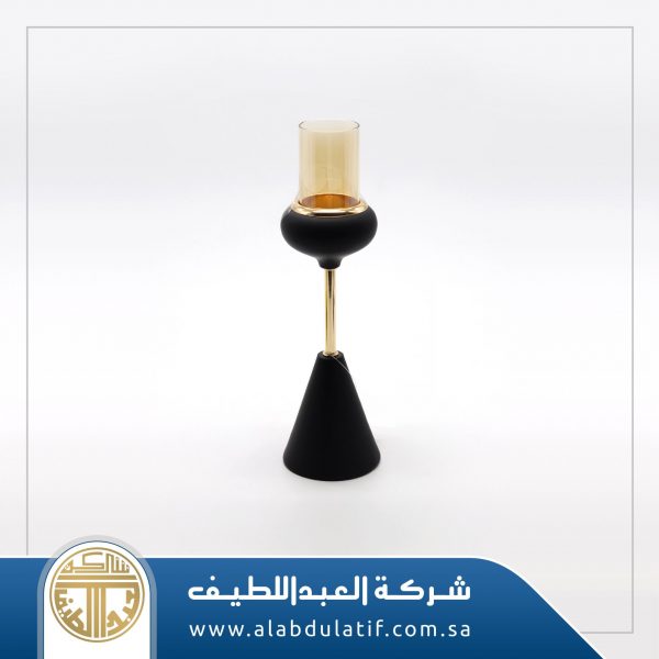شمعدان اسود ذهبي