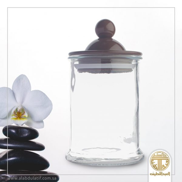 برطمان زجاج بغطاء مدور