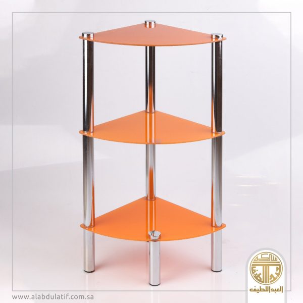 طاولة زجاج 3 أدوار مثلث برتقالي