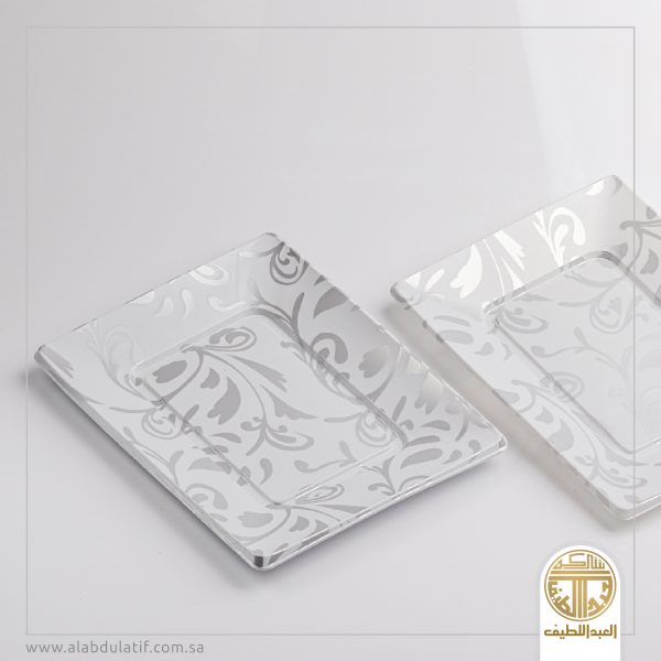 طقم صحون بلاستيك منقوش 6ح