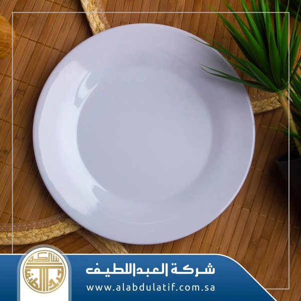 صحن ميلامين دائري ابيض