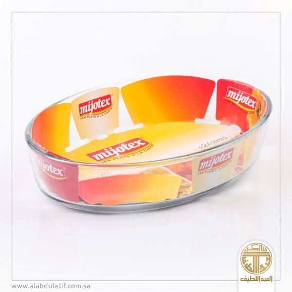 صينية بيضاوي زجاج