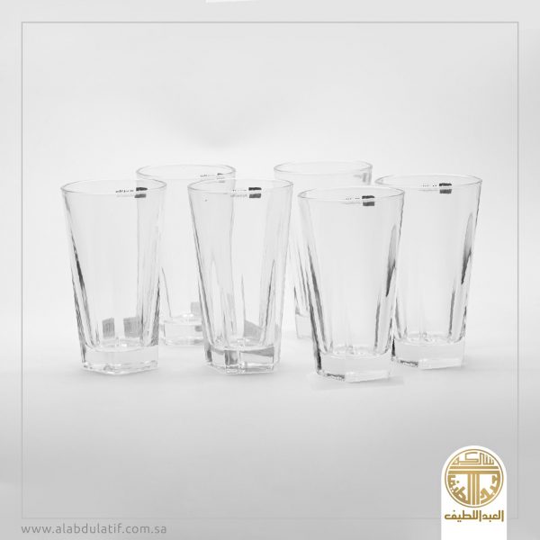 طقم 6ح كاسات ماء زجاج