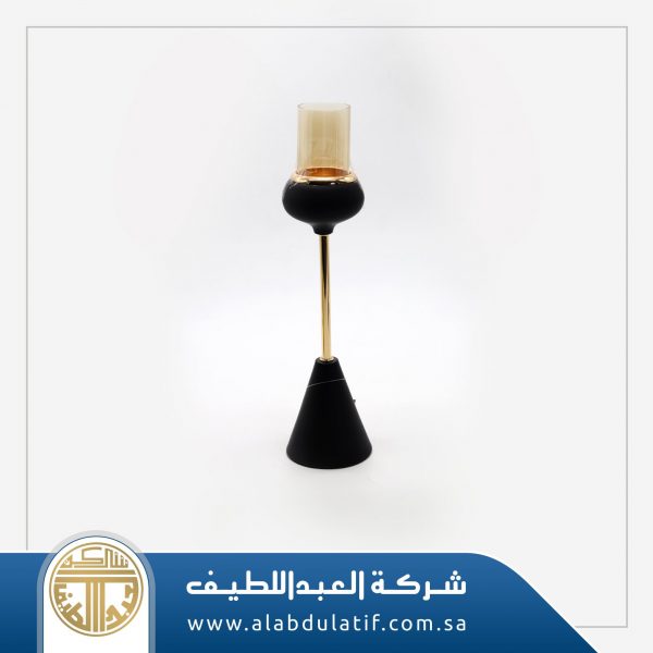 شمعدان اسود وذهبي