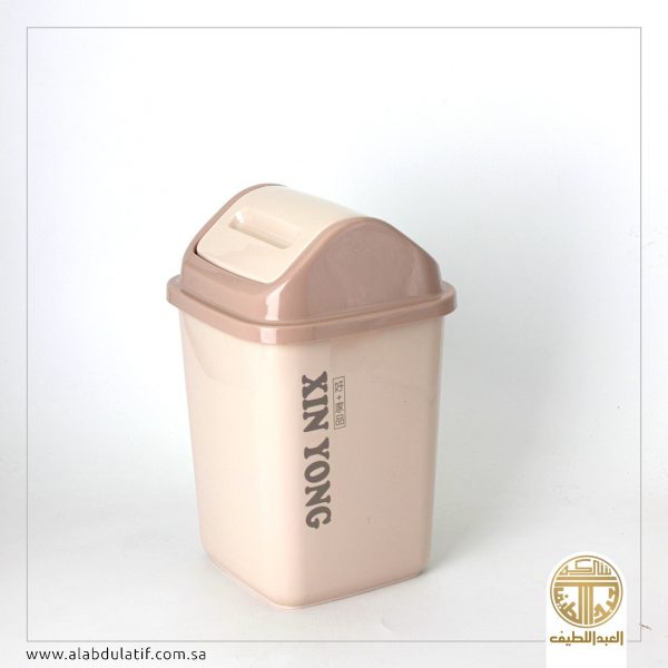 سلة نفايات صغير بلاستيك بغطاء مروحه