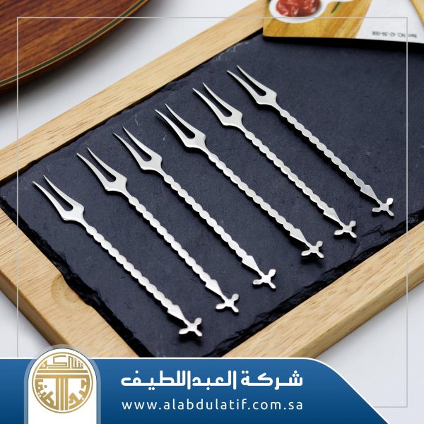 طقم 6 حبات شوك حلا فضي