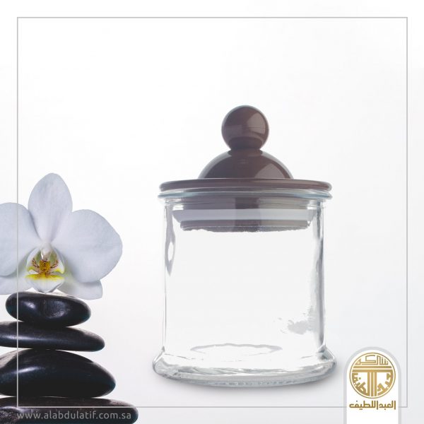 برطمان زجاج بغطاء مدور