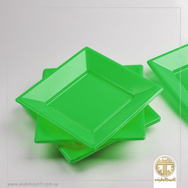 طقم صحون بلاستيك اخضر 15ح
