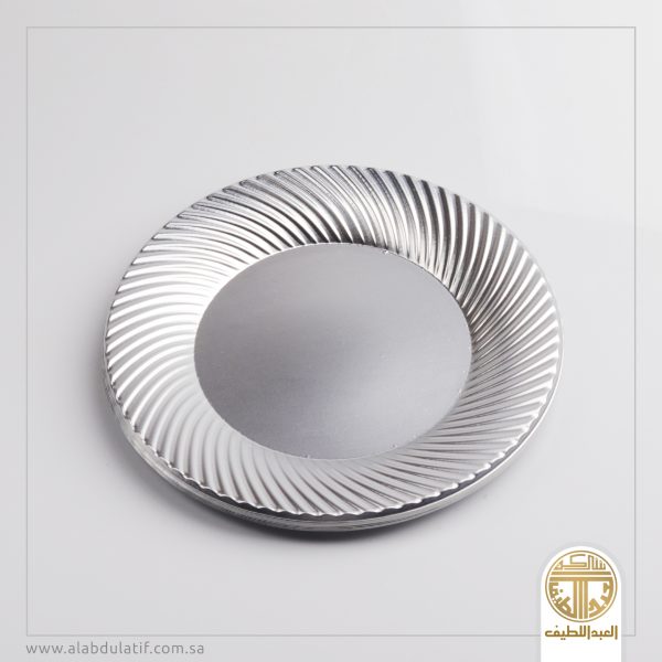 طقم صحون بلاستيك فضي 5ح
