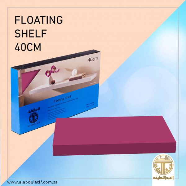 رف خشب ملون مستطيل 40×23