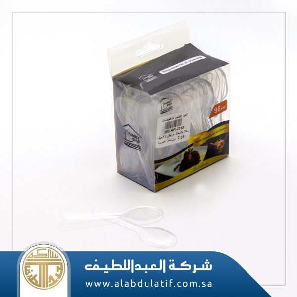 ملاعق حلا بلاستيك 96 حبة شفاف