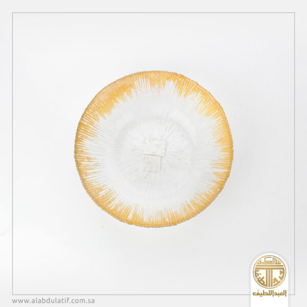 صحن تقديم شفاف محفور