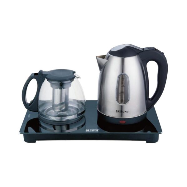 غلاية ريبون ستيل مع ابريق للشاي , 1500 واط